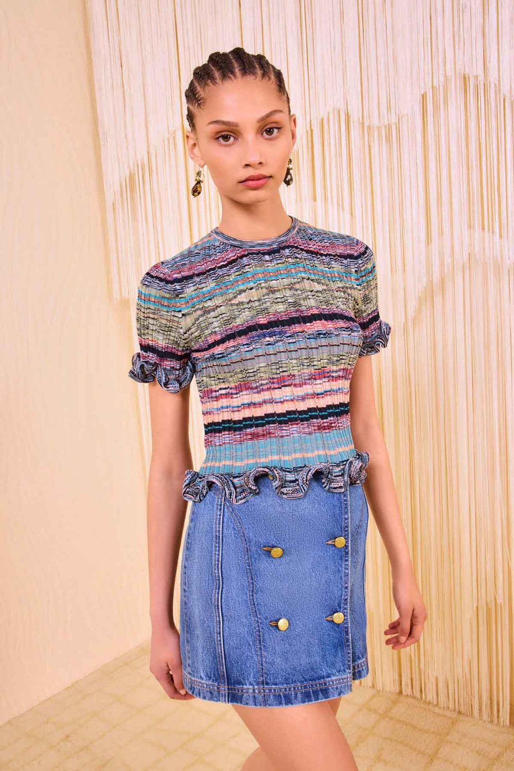 Miya Short Sleeve Knit Top