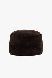 Shearling Pillbox Hat