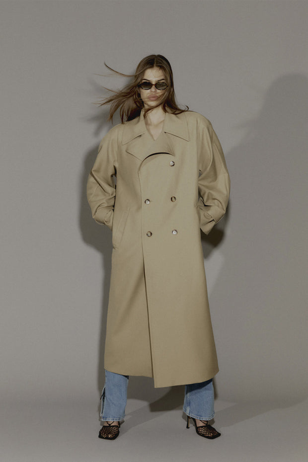 Wool Blend Trenchcoat