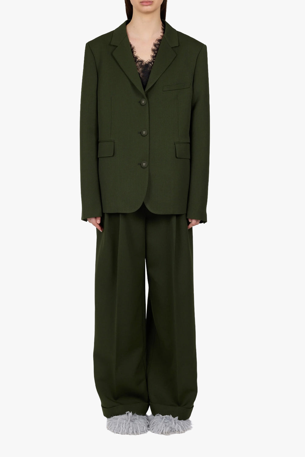 Single Wool Twill Blazer