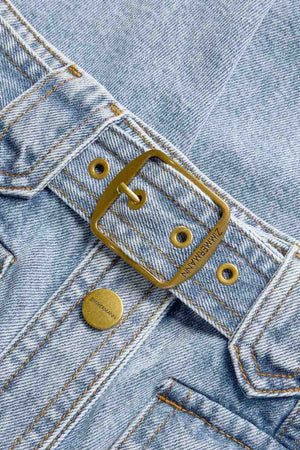 Denim Utility Mini Skirt