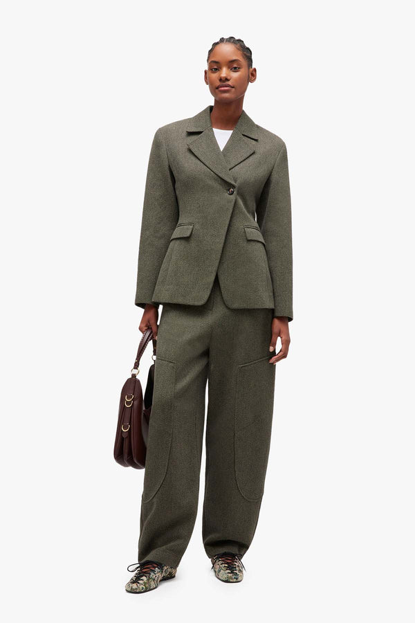 Mouline Suiting Curved Pants