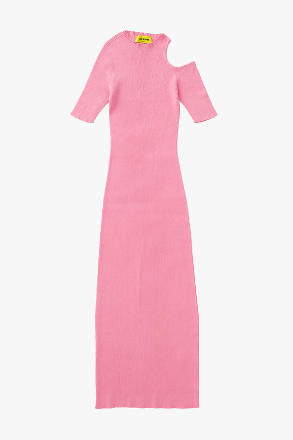 ZERO203 Ribbed Cut-Out Midi Dress