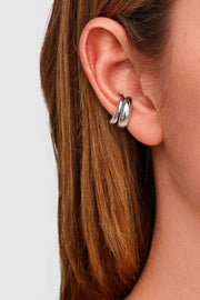 Ear Cuff Thick Silver