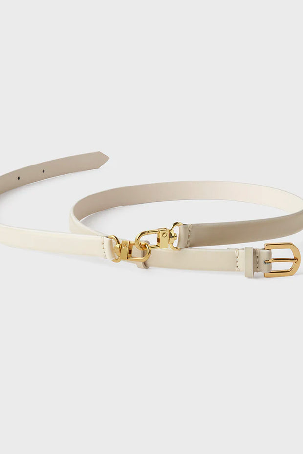 Double Clasp Leather Belt