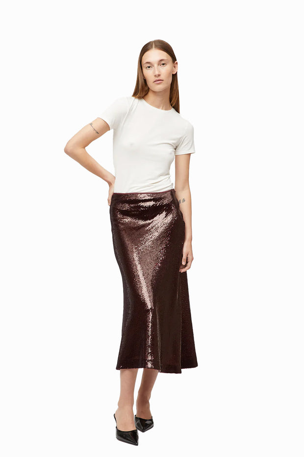 Bias Cut Sequin Skirt