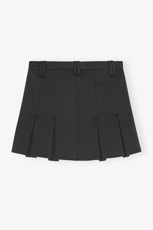 Scuba Neoprene Pleated Mini Skirt