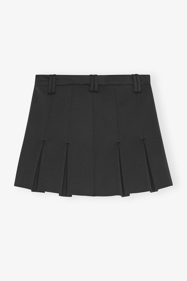 Scuba Neoprene Pleated Mini Skirt