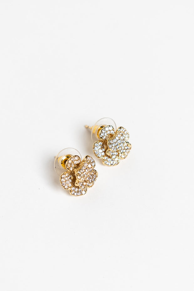 Diana Petite Crystal Rose Earrings