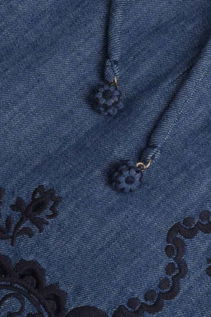 Aster Embroidered Denim Short