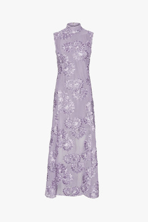 Flower Mesh Maxi Dress