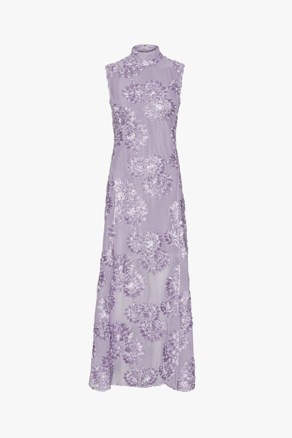 Flower Mesh Maxi Dress