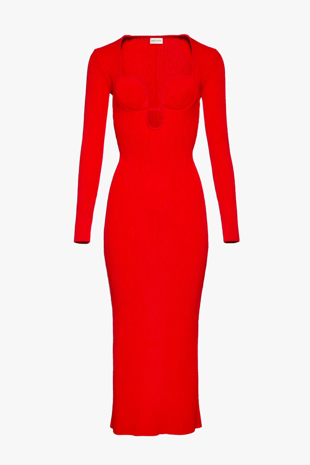 Long Sleeve Bustier Knit Dress