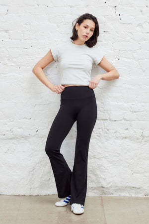 Flare Tights Black Long