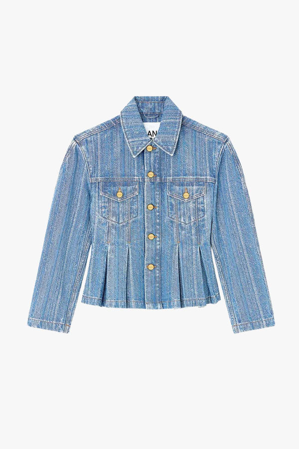 Structured Denim Fitted Jacket