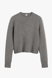 Cropped Crew-Neck Knit