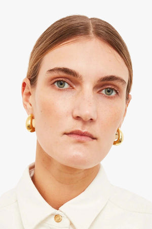 Large Gold Ice Hoops