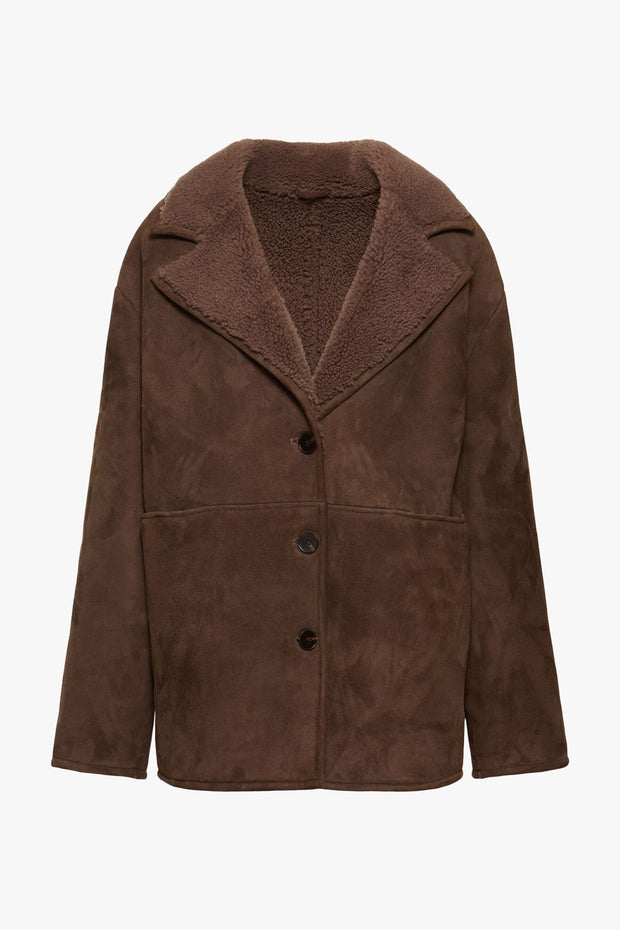 Cirebo Suede Shearling Coat