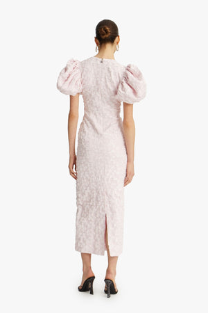 Jacquard Midi Puffy Dress
