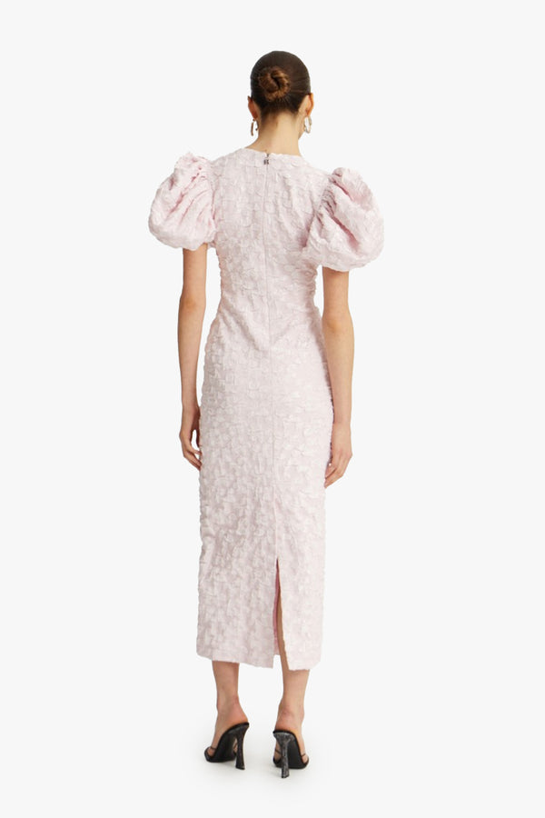 Jacquard Midi Puffy Dress