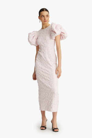 Jacquard Midi Puffy Dress