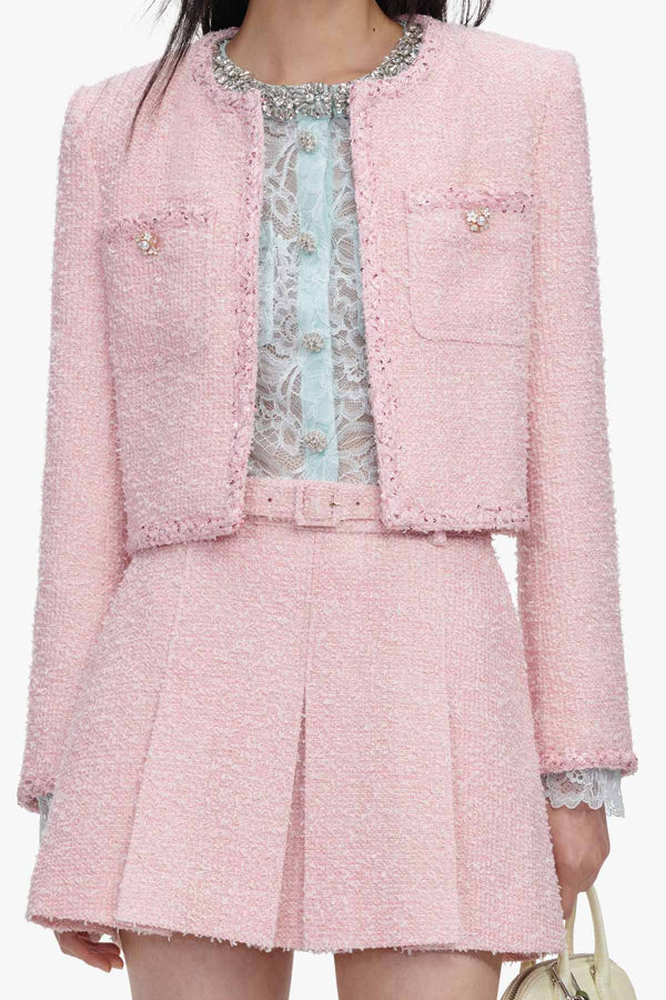 Pink Boucle Jacket