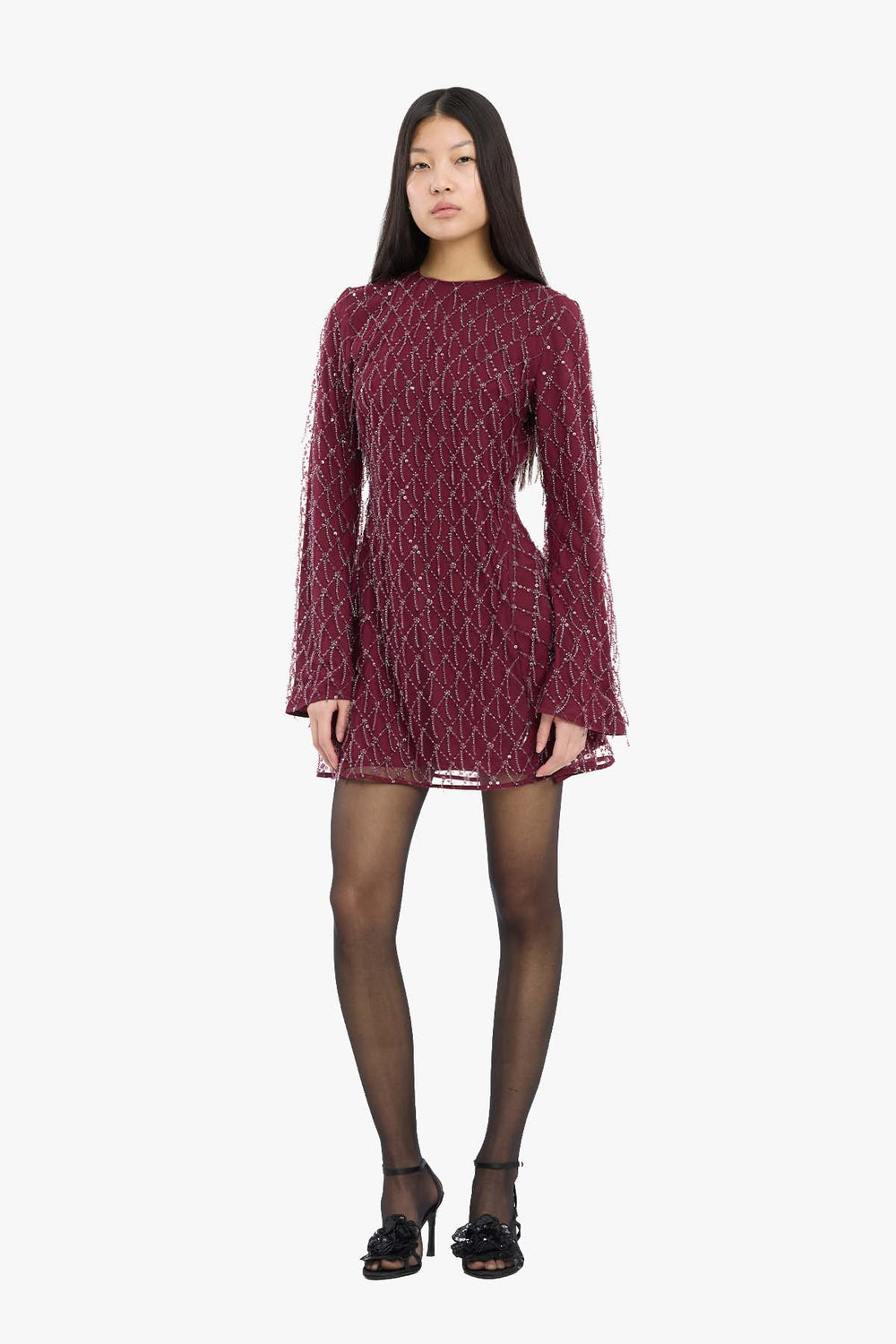 Sequins Mini Flared Dress