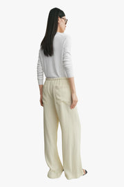 Woven Stripe Drawstring Trousers