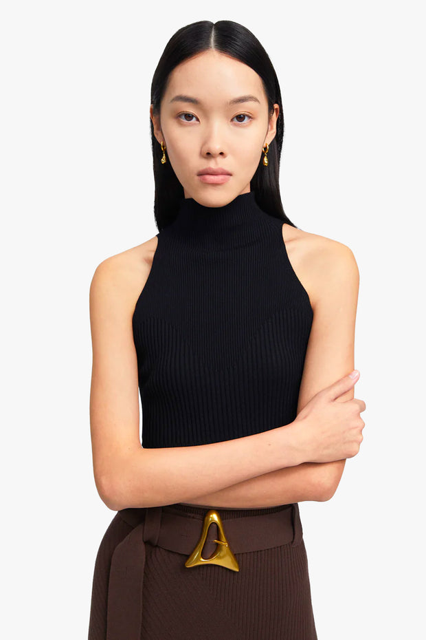ZERO401 Ribbed Sleeveless Crop Top
