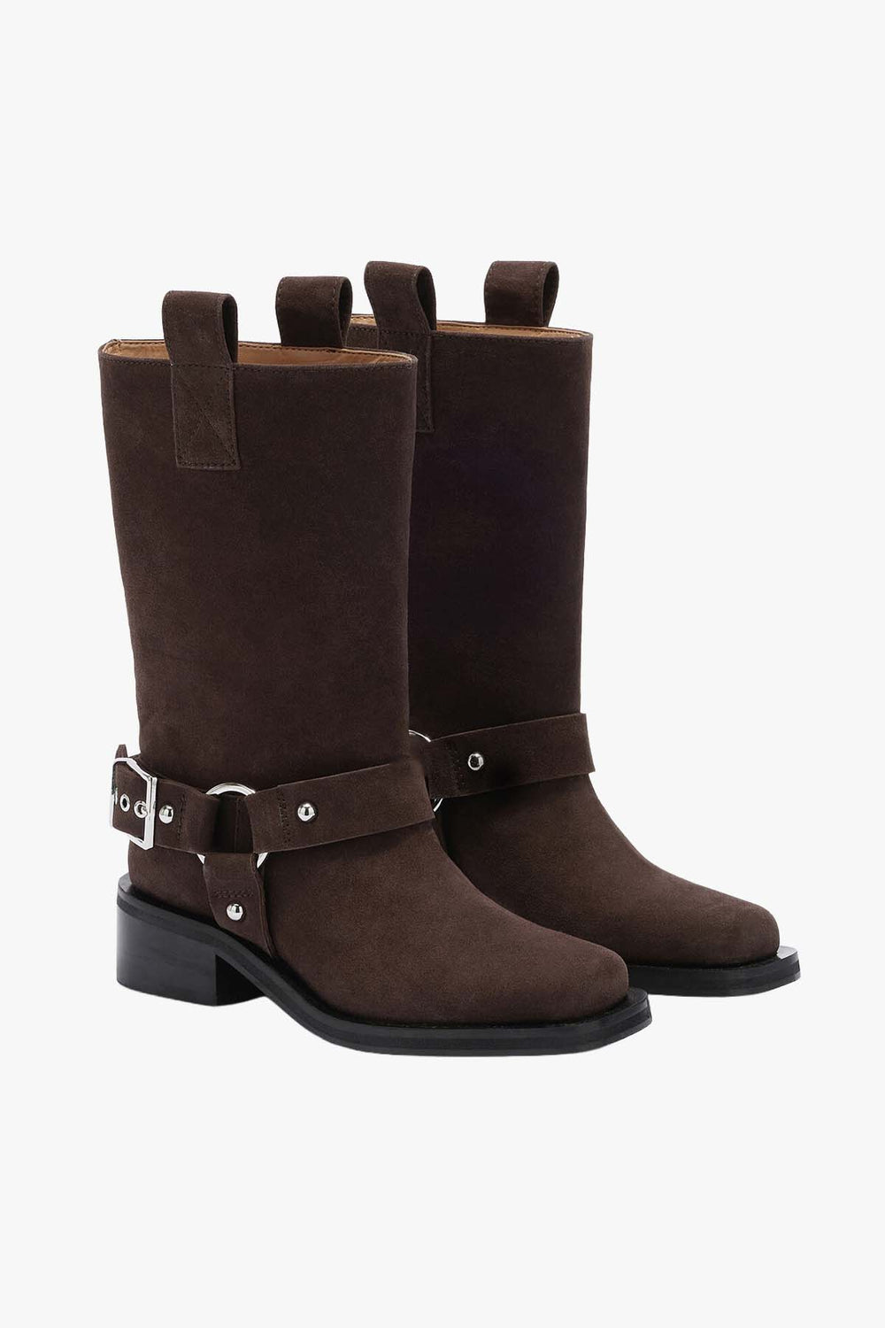 Mid Shaft Biker Boot Recycled Suede Pelinova