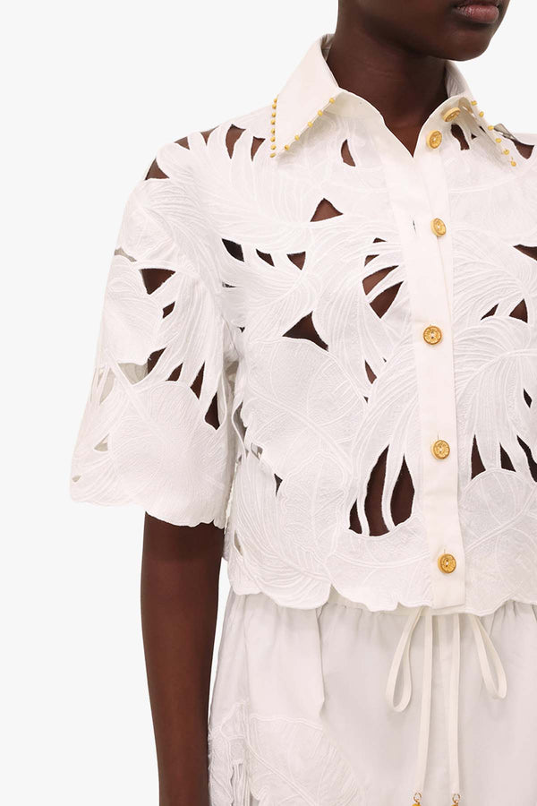 Mahon Embroidered Crop Shirt