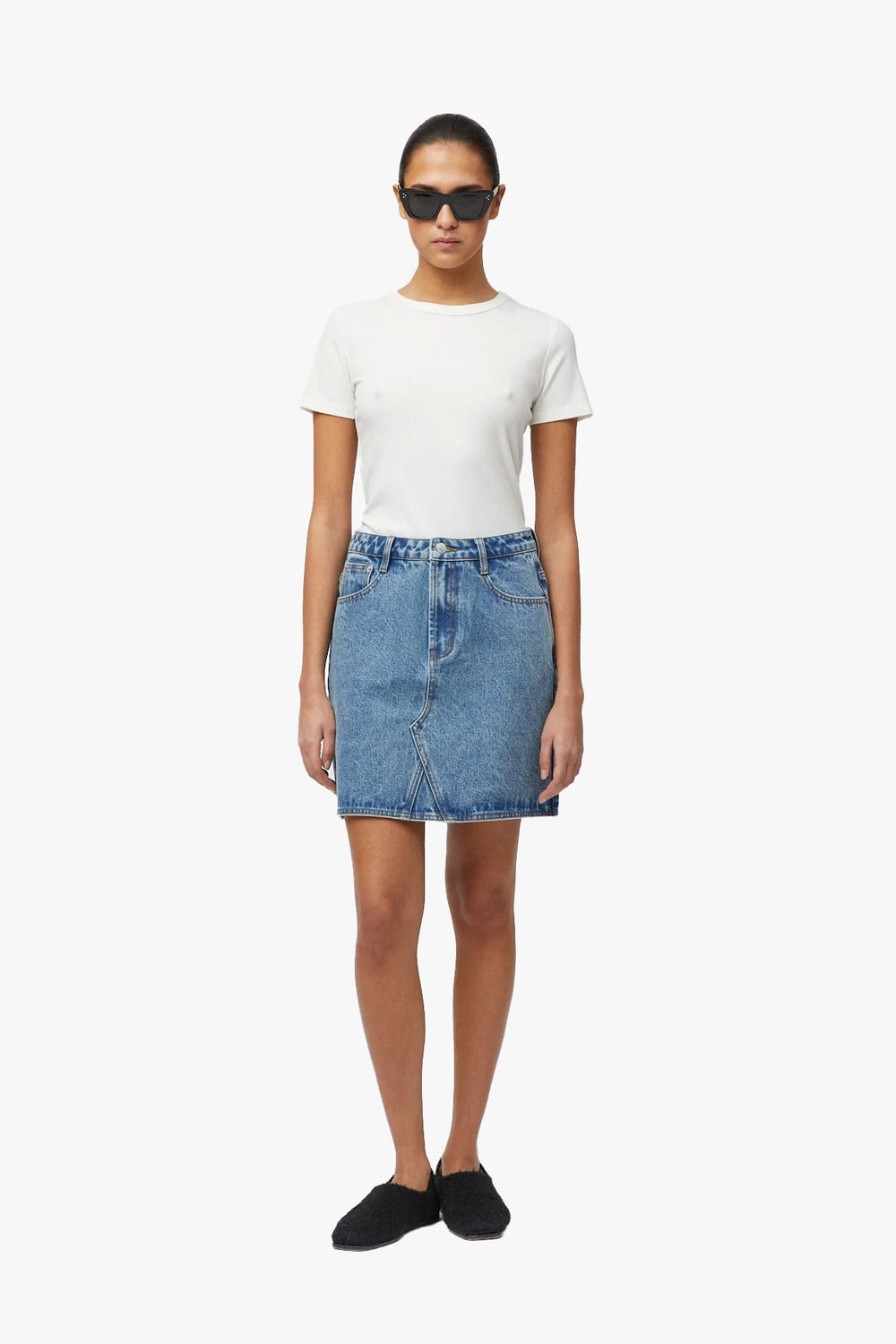 Salt Denim Skirt Stonewashed