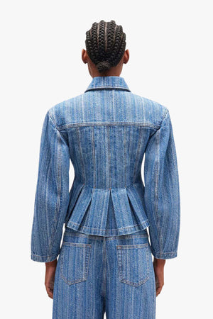 Structured Denim Fitted Jacket