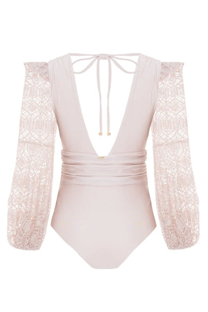 Seashell Lycra Long Sleeve Swimsuit