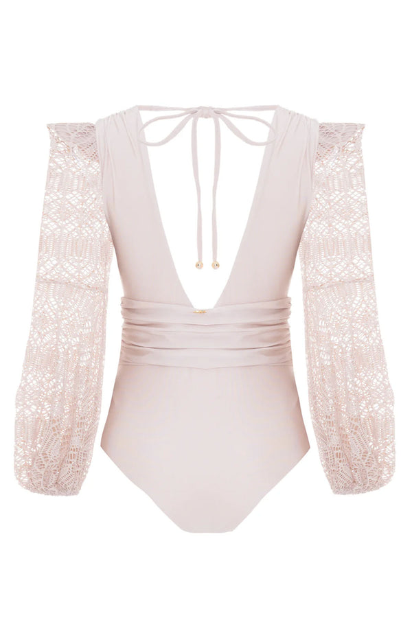 Seashell Lycra Long Sleeve Swimsuit