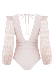 Seashell Lycra Long Sleeve Swimsuit