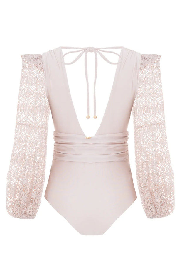 Seashell Lycra Long Sleeve Swimsuit