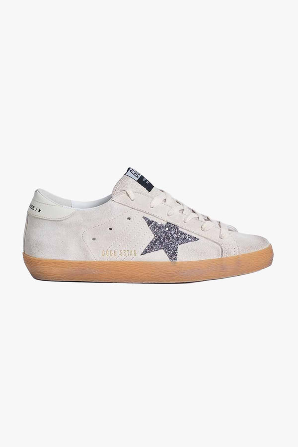 Super Star Suede Upper And Toe HF Tongue Glitter Star Leather Heel