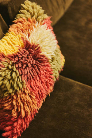 Fluffy Rag Cushion 60 x 40 cm