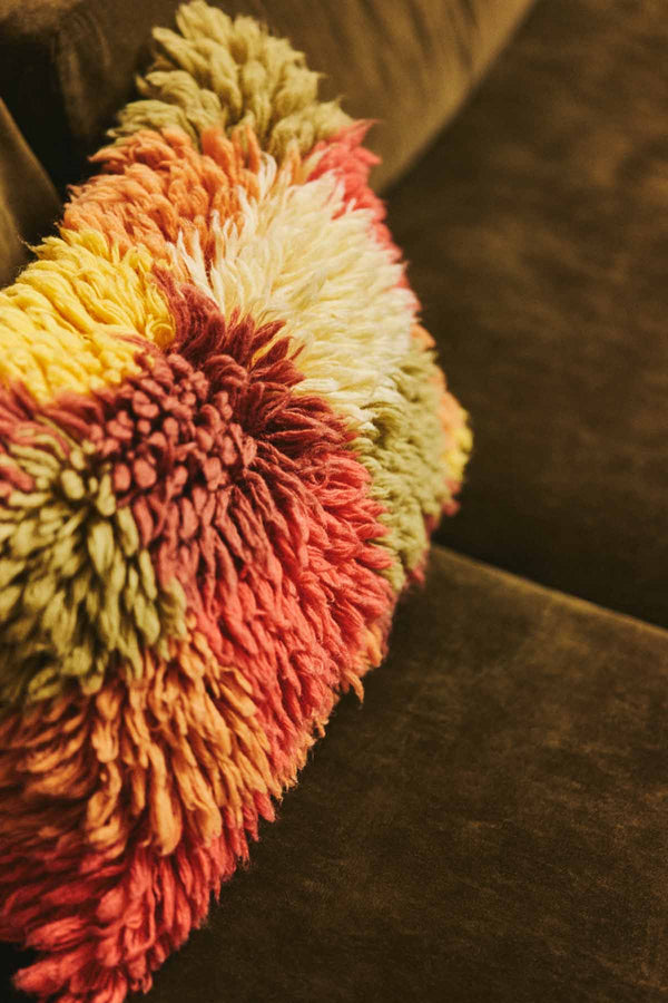 Fluffy Rag Cushion 60 x 40 cm