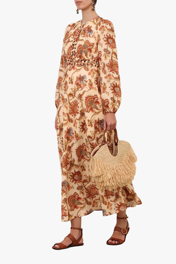 Aster Long Sleeve Midi Dress