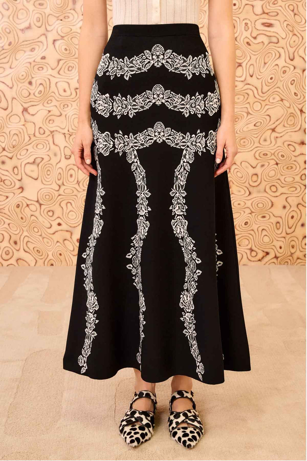 Valencia Jacquard Midi Skirt