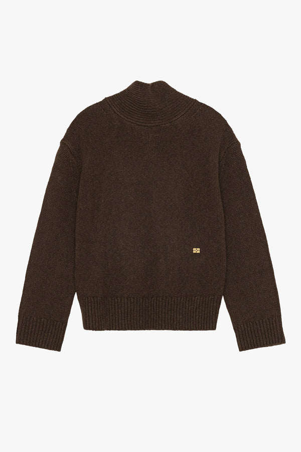 Chunky Yak Mix Open Back Pullover