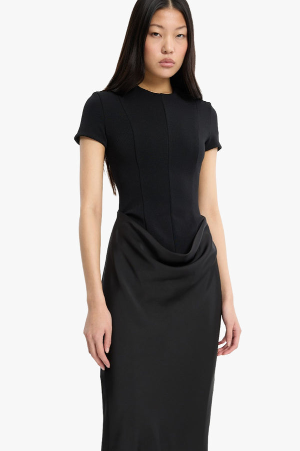 Capsleeve Draped Maxi