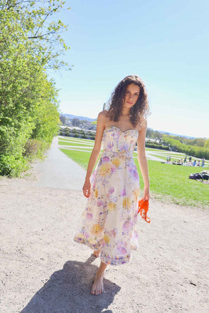 Luna Ruffle Midi Dress