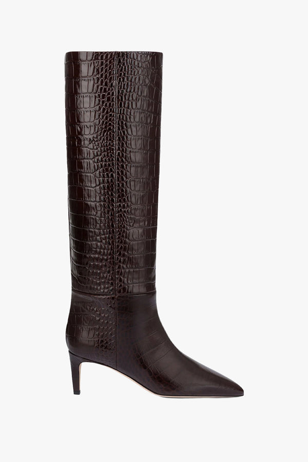Embossed Croco Stiletto Boot 60