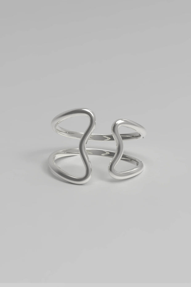 Reef Wrist Cuff M - Silver