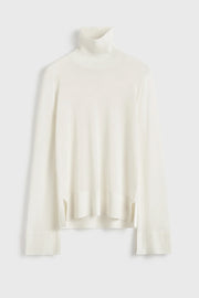Slit Sleeve Turtleneck