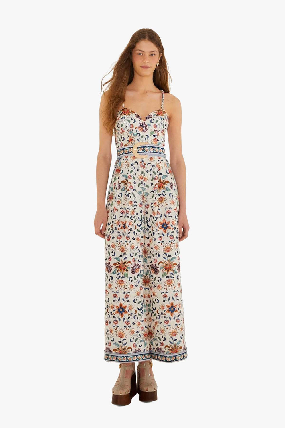 Floral Delhi Tapestry Light Pink Jumpsuit