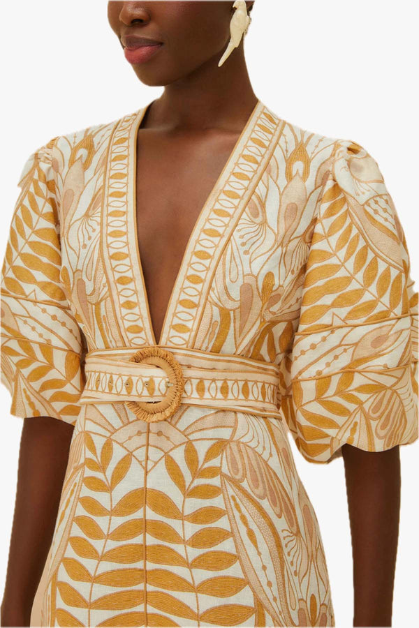 Lace Nature Mini Dress Short Sleeve